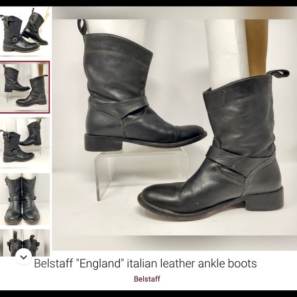 VINTAGE BELSTAFF, English Moto Boots 6. Solid / tough boot ! SO Biker Chick COOL - Picture 13 of 13